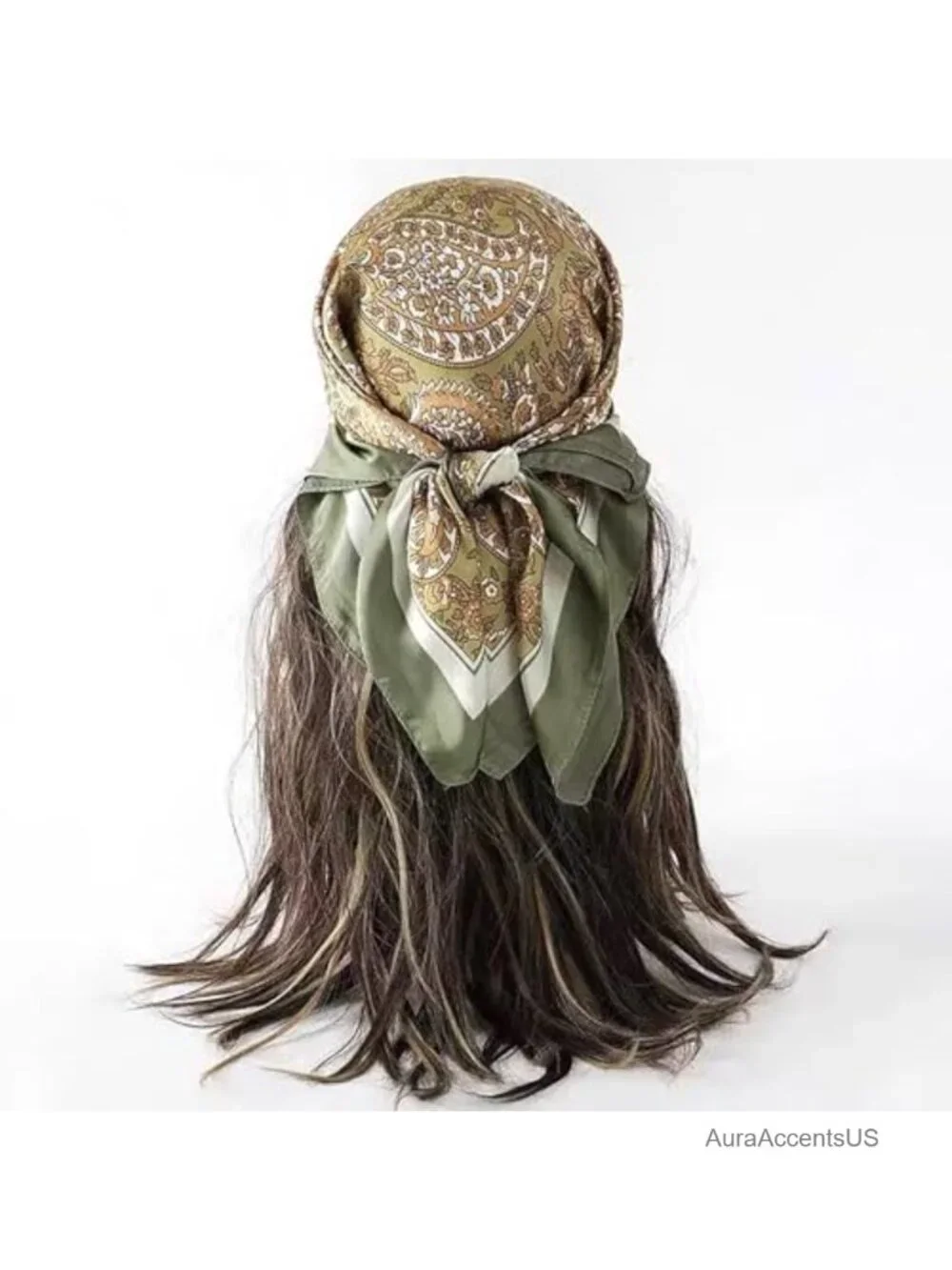Square Satin Hair Scarf Headscarf Unisex Necktie Bandana